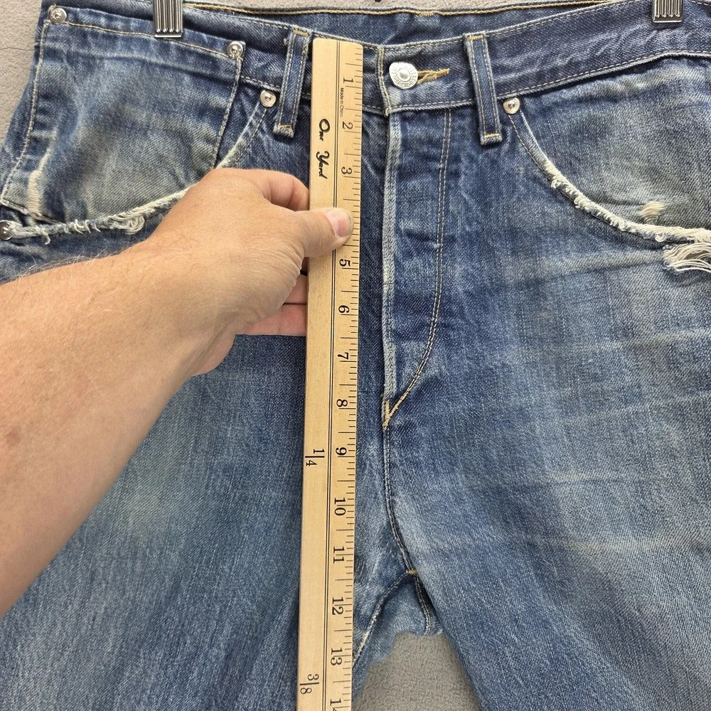 Vintage Levis Engineered Jeans Mens Blue Twisted Button Fly Fits 32x28
